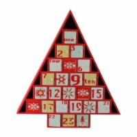 Northlight 14.5 Red and White Christmas Tree Advent Calendar Decor