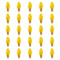 Northlight Pack of 25 Incandescent Transparent Yellow C9 Christmas Replacement Bulbs