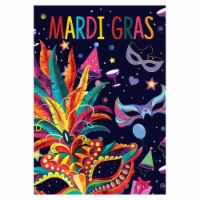 Northlight 35109461 40 x 28 in. Mardi Gras Feathers & Masks Outdoor House Flag