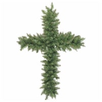 Northlight 32618565 Green Pine Cross Shape Wreath with Ground Stakes