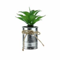 Northlight 32738543 7 in. Tropical Artificial Foliage in Tin Planter, Green