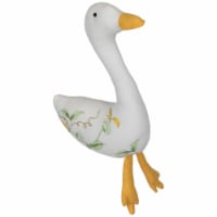 Northlight 32727858 16 in. White, Soft Green & Yellow Floral Goose Spring Decoration