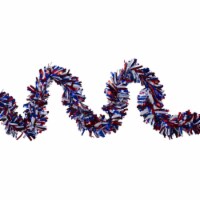 Northlight 25' Americana 6-Ply Wide Cut Tinsel Garland - Unlit