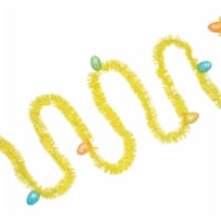 Northlight 25' x 1.25 Yellow Spring Tinsel Artificial Garland with Easter Eggs - Unlit