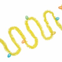 Northlight 25' Tinsel Garland with Easter Eggs - Yellow Perspective: Main