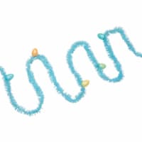 Northlight 25' Blue Spring Tinsel Garland with Easter Eggs - Unlit