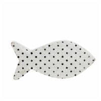 Northlight 32735181 9.8 in. Cape Cod Inspired Table Top Polka Dot Fish Decoration, White & Bl