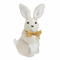 Northlight 11.5” Beige Plush Standing Easter Bunny Rabbit Boy Spring Figure