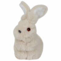 Northlight 4.75 White Plush Standing Easter Bunny Rabbit Spring Tabletop Figurine