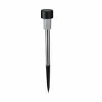 Northlight 32804227 10 in. Lamp Post Solar Light with White LED Light & Lawn Stake - Black