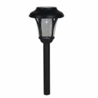 Northlight 32816011 12 in. Black Lantern Solar Light with White LED Light & Lawn Stake