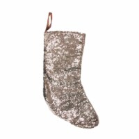 Northlight 17.5  Beige Paillette Sequins Hanging Christmas Stocking