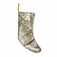 Northlight 17.5  Gray and White Sequins Accented Christmas Stocking