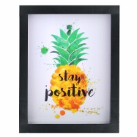 Northlight 32816149 Battery Operated LED Lighted Stay Positive Pineapple Framed Light Box, 9