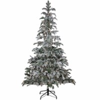 Northlight Real Touch™️ Pre-Lit Full Flocked Whistler Noble Fir Artificial Christmas Tree -