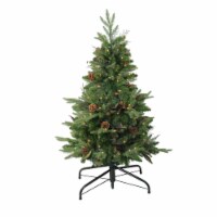 Northlight 4' Pre-Lit Medium Mixed Winter Pine Artificial Christmas Tree - Clear Lights