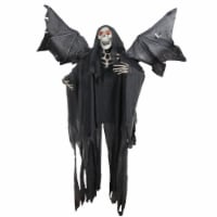 Northlight 66 Pre-Lit Black and Red Sonic Skeletal Reaper with Wings Halloween Decor