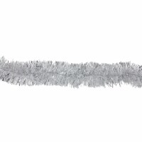 Northlight 12' x 2.25  Shiny Silver Snowblush Christmas Garland - Unlit