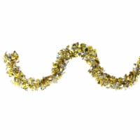 Northlight 12' x 4 Gold and Silver Boa Wide Cut Tinsel Christmas Garland - Unlit