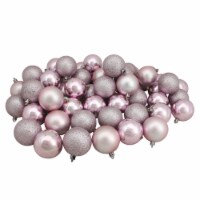 Northlight 60ct Pink Shatterproof 4-Finish Christmas Ball Ornaments 2.5 (60mm)