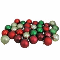 Northlight 32ct Red and Green Shatterproof 2-Finish Christmas Ball Ornaments 3.25 (80mm)
