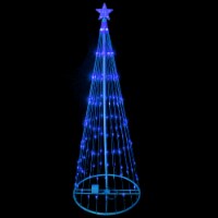 Northlight 12' Pre-Lit Blue LED Show Cone Christmas Tree Outdoor Decor