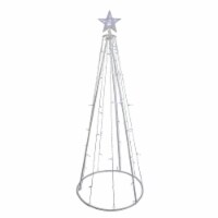 Northlight 5' Pure White LED Lighted Cone Tree Outdoor Christmas Decoration