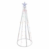Northlight 5' Multi-Color LED Lighted Cone Christmas Tree Outdoor Decor