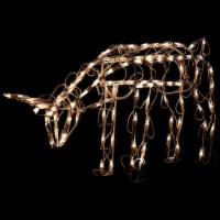Northlight 25 White and Clear Standing Reindeer Outdoor Christmas Yard Decor