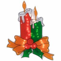 Northlight 17  Lighted Holographic Candle Christmas Window Silhouette Decoration