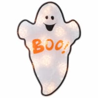 Northlight 12 Lighted Holographic Ghost Halloween Window Silhouette Decoration