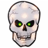 Northlight 12 Lighted Holographic Halloween Skull Window Silhouette Decoration