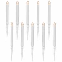Northlight 10-Count White C7 Candle Pathway Markers Christmas Lights, White Wire