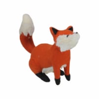 Northlight 15.75  Orange and Cream Plush Sitting Fox Fall Tabletop Decor