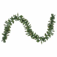 Northlight 9' x 8  Pre-Lit Canadian Pine Artificial Christmas Garland, Clear Lights