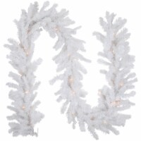 Northlight 9' x 12 Pre-Lit Snow White Artificial Christmas Garland, Clear Lights