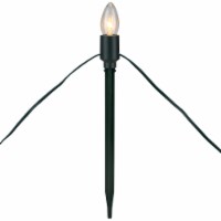 Northlight Set of 15 Clear Lighted C9 Shape Christmas Pathway Markers, Green Wire