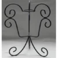 Northlight 33377055 11.25 in. Black Swirled Outdoor Patio Stand for Garden Gazing Balls