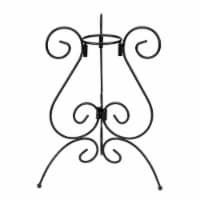 Northlight 33377058 11 in. Black Swirled Scroll Outdoor Patio Stand for Garden Gazing Balls