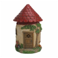 Northlight 33377640 11.5 in. LED Lighted Solar Powered Round Mushroom-Esque House Outdoor Gar