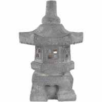Northlight 35665402 20 in. LED Lighted Solar Powered Pagoda Outdoor Garden Statue