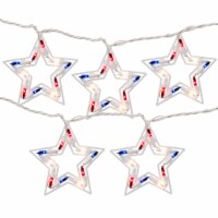 Northlight 5ct Patriotic Star Fourth of July Light Set, 5.25ft White Wire
