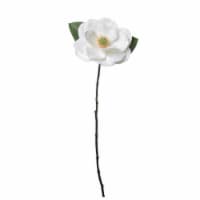 Northlight 31 White and Green Artificial Magnolia Christmas Stem Decor