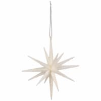 Northlight 6  White Glittered Starburst Christmas Ornament