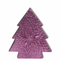 Northlight 6.25 Purple Ceramic Textured Tree with Star Table Top Christmas Decoration