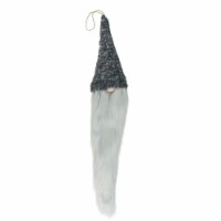 Northlight 34  Gray and White Hanging Gnome Hat Christmas Decoration