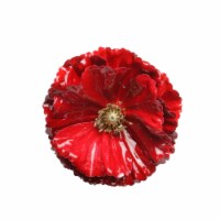 Northlight 4.5  Red and Gold Contemporary Poppy Christmas Clip