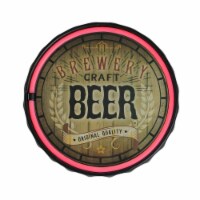 Northlight 33377741 12.5 in. Battery Operated USB Neon Style LED Lighted Beer Bottle Cap Wall