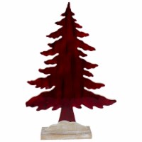 Northlight 14 Red and Black Stained Forest Tree Christmas Tabletop Decor