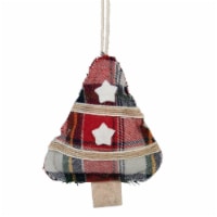 Northlight 4  Plaid Christmas Tree Shaped Plush Ornament